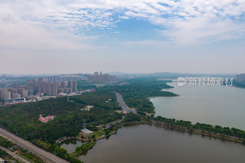 安徽蚌埠龙湖风景航拍图