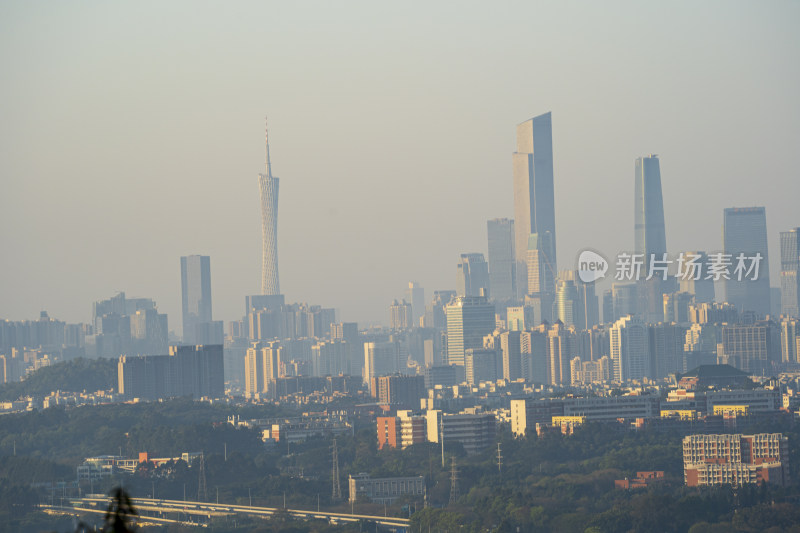 清晨广州城市风光