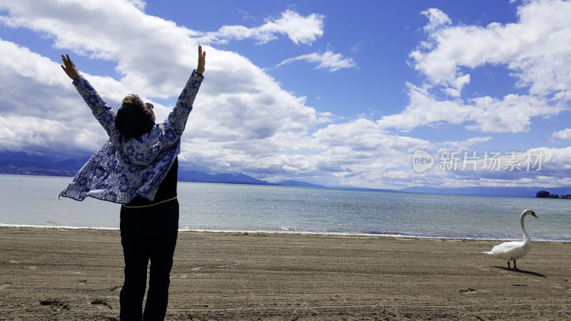 瑞士因因特拉肯湖色风光