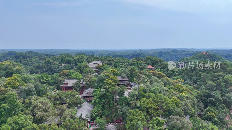 航拍四川乐山大佛景区摄影图