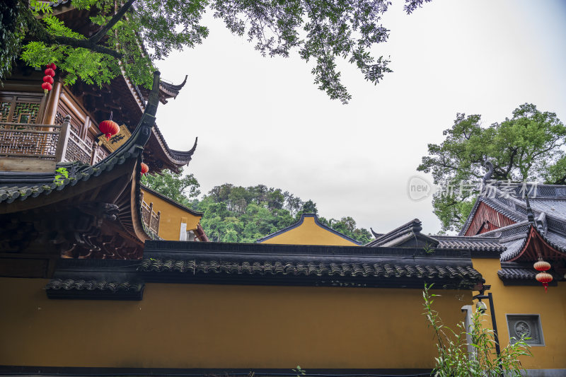 杭州西湖三天竺法镜寺古建筑风景