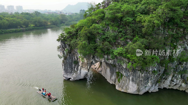 桂林象鼻山象鼻子航拍图