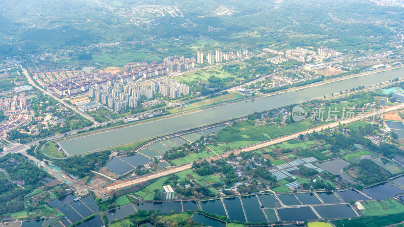 飞机上拍摄的四川省水上运动学校