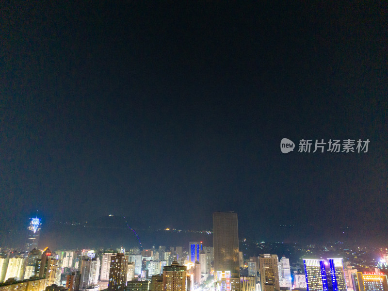 兰州城市夜景航拍图