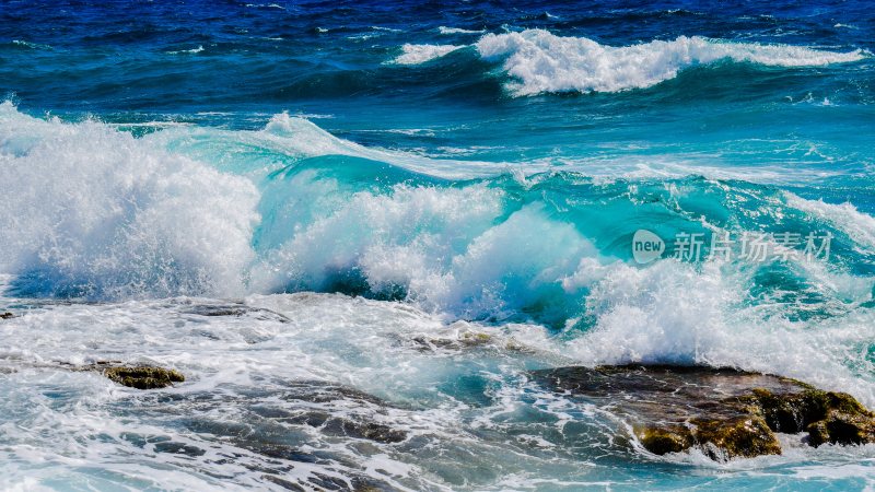 大海浪花巨浪浪潮汹涌海浪波涛汹涌