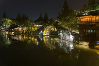 浙江嘉兴乌镇西栅夜景