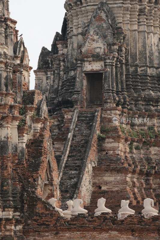 泰国大城府佛教寺庙遗迹