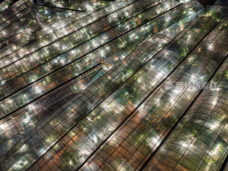 智能温控杨梅大棚智慧果园科技农业航拍