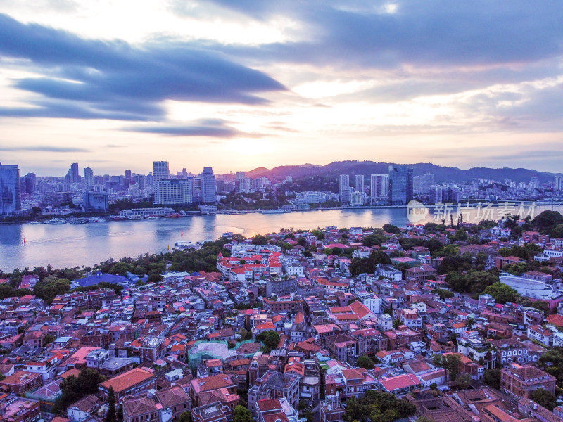 厦门城市全景鸟瞰图