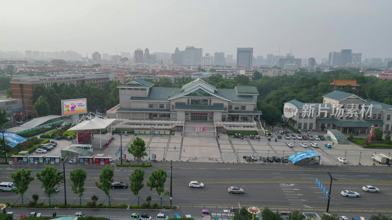 航拍山东济宁文化广场