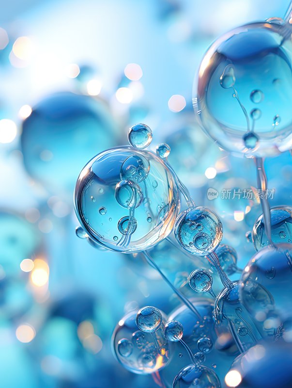 水珠气泡分子概念背景