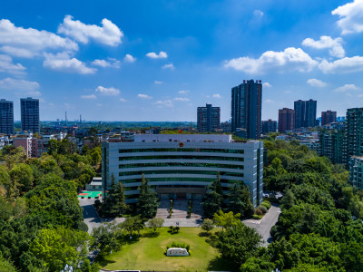 四川自贡市政府航拍图