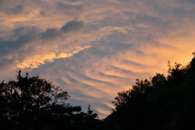 夕阳西下的天空云彩