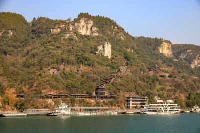 湖北宜昌三峡人家景区长江西陵峡灯影峡江域