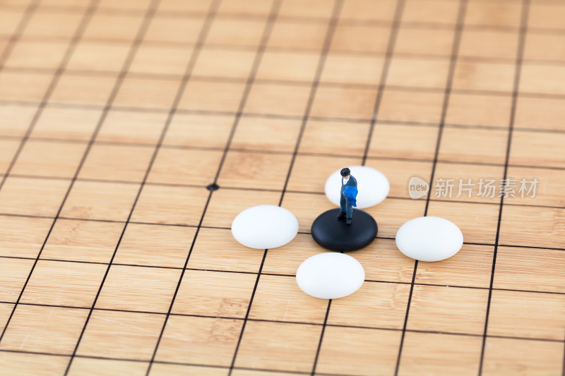 棋盘棋子上的商人