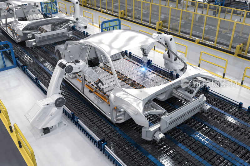 汽车制造工厂机器人作业场景