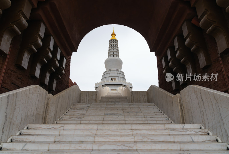 中国新疆和田约特干故城的建筑