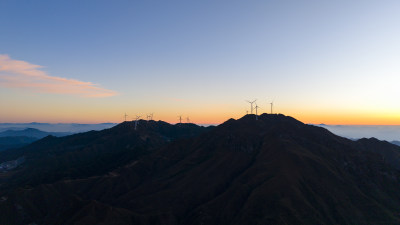 湖南郴州白云山风电场自然风光