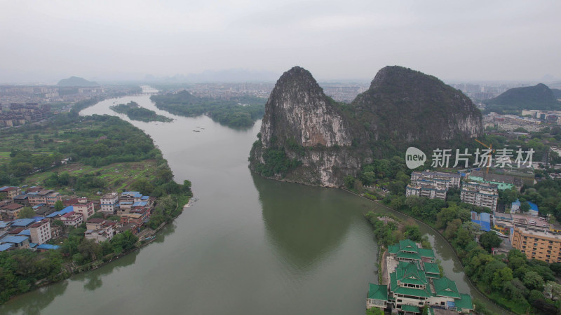 广西桂林南溪山4A景区航拍