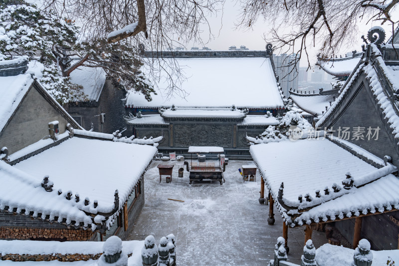 寺庙雪景