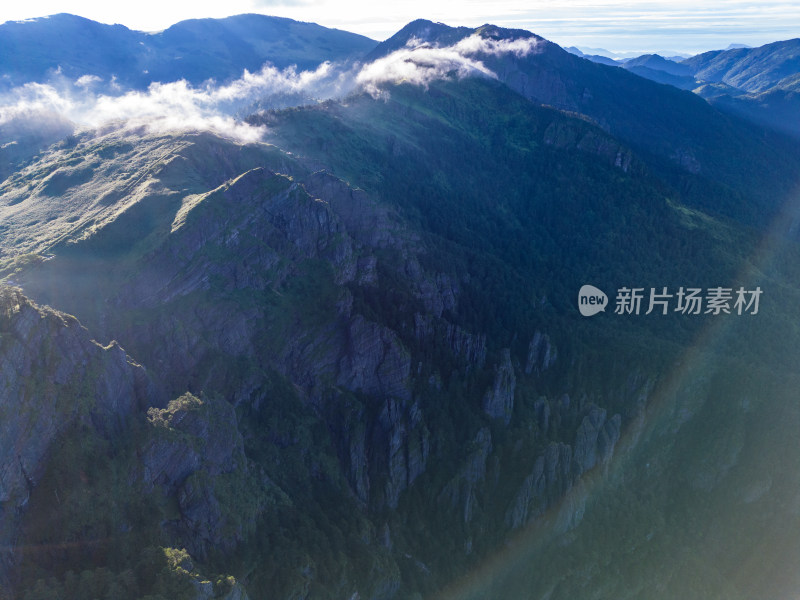 壮丽山河高山云海航拍