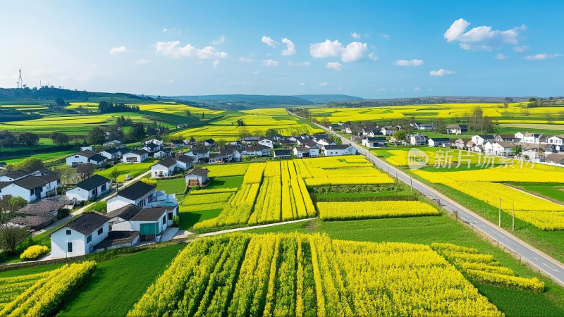 春暖花开美丽乡村 大场景