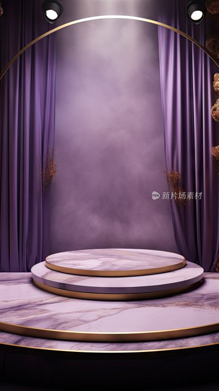 电商背景，紫色奢华的产品展示背景