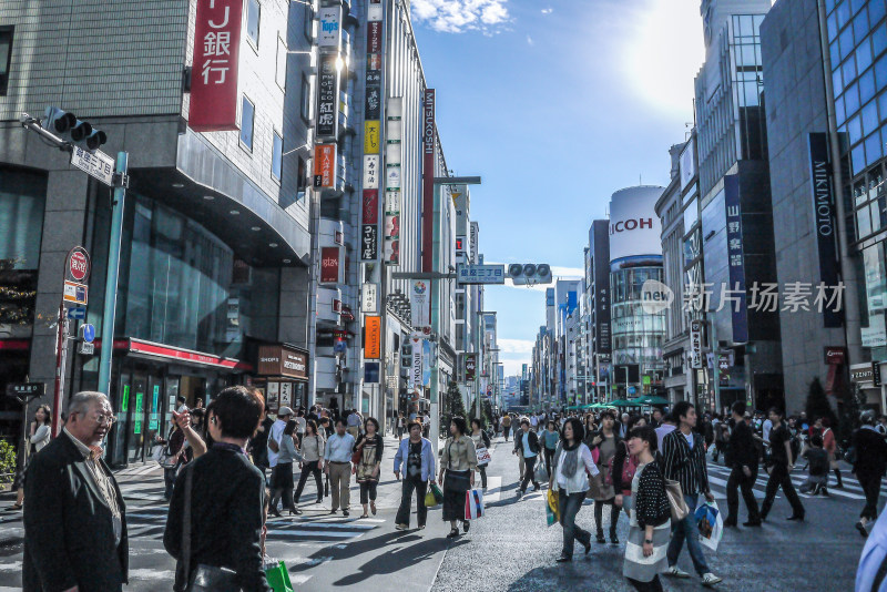 日本东京银座街景