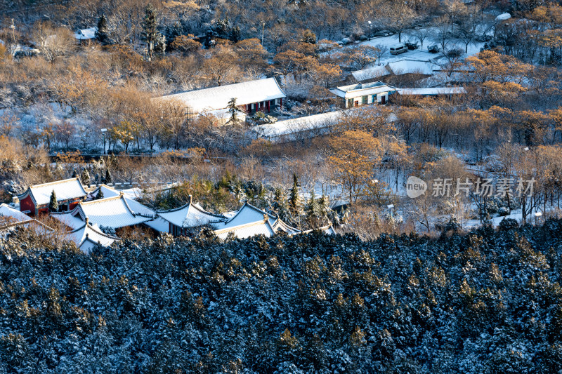 济南千佛山冬日雪景景观