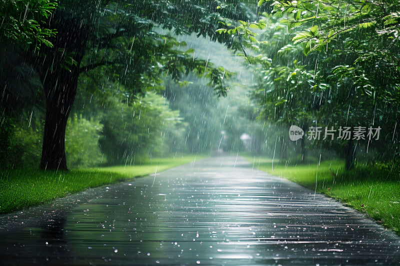 自然风景植物背景雨水