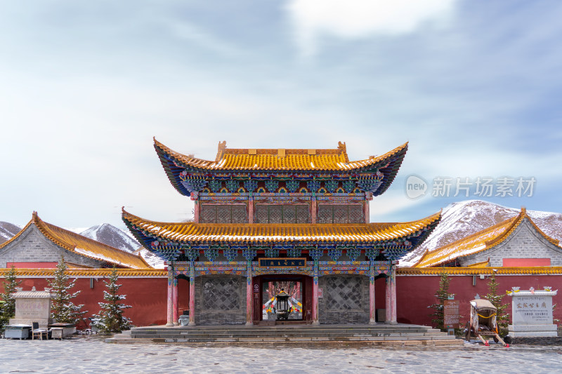 青海文成公主庙冬季景观
