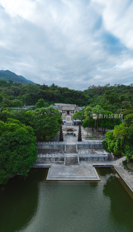惠州市博罗县罗浮山朱明洞景区冲虚古观航拍