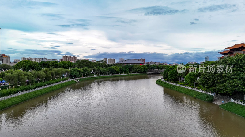 玉林城市绿化植物航拍图