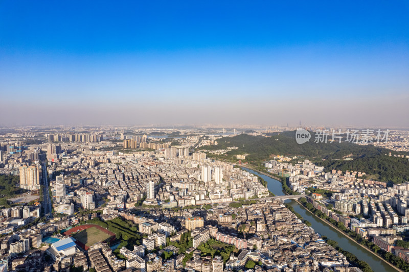 广东江门城市建设大景航拍摄影图