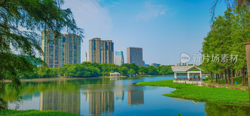 佛山市亚洲艺术公园湖景