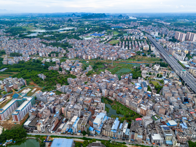 贵港城市建筑航拍图