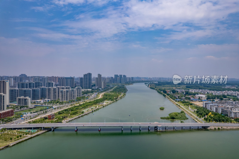 湖北襄阳城市风光旅游景区地标建筑航拍图