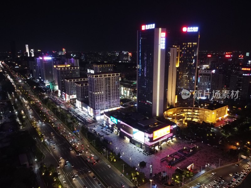 广东东莞市中央商务区夜景