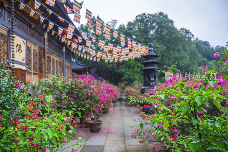 杭州飞来峰景区上天竺法喜禅寺古建筑