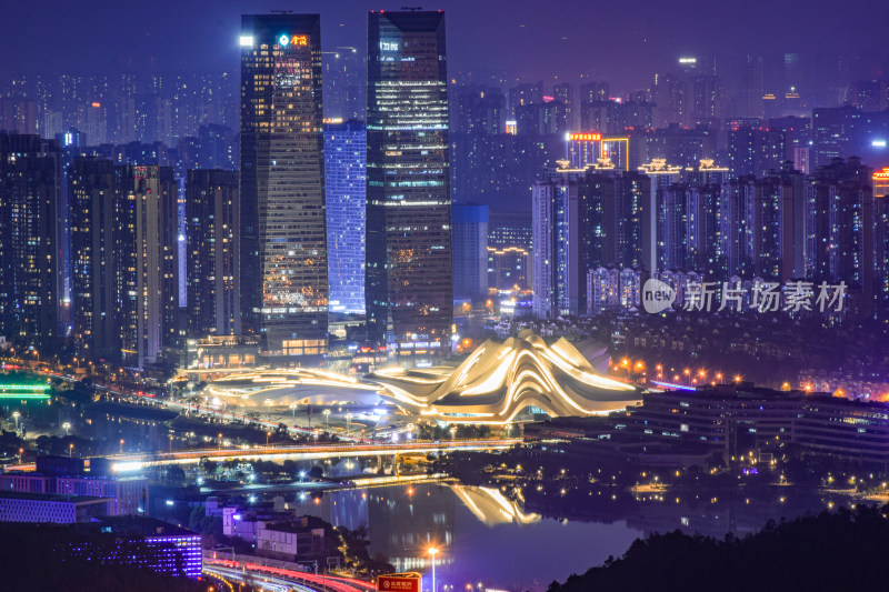 长沙梅溪湖大剧院夜景