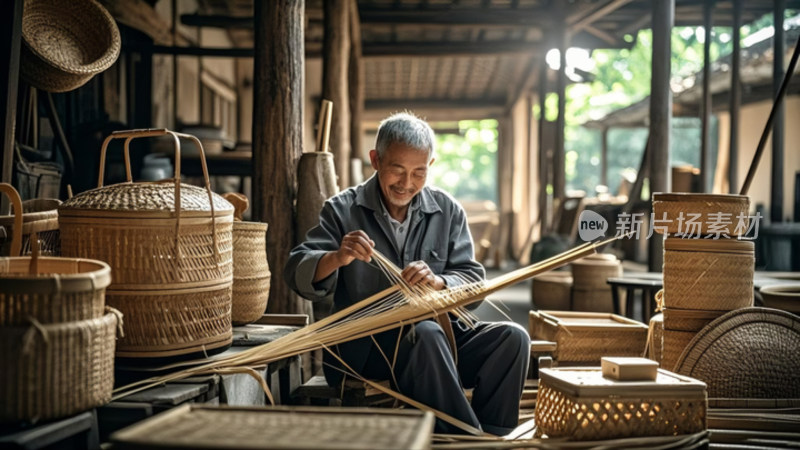 竹编工艺匠心独具传统非遗手工