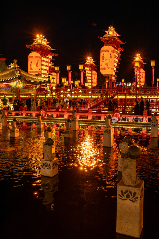 唐山河头老街夜景