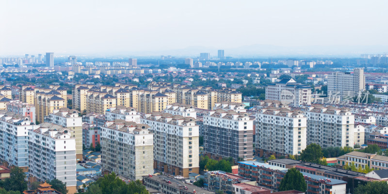 航拍青州城市风光