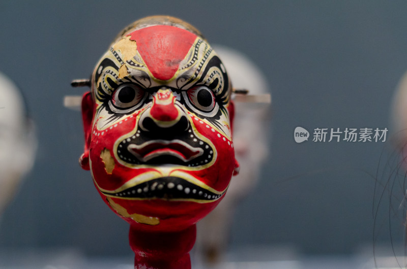 闽南非物质文化遗产，提线木偶的红脸头像