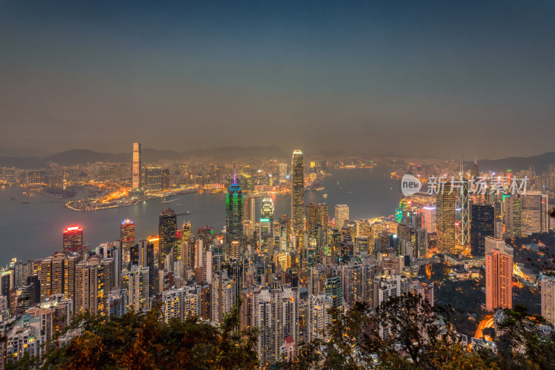 中国香港特别行政区夜景