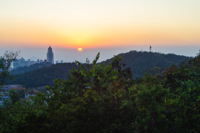 青岛太平山夕阳