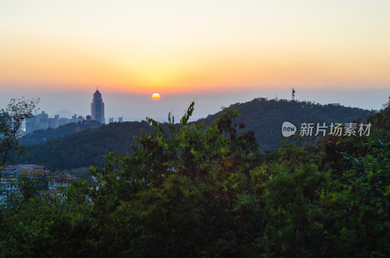 青岛太平山夕阳