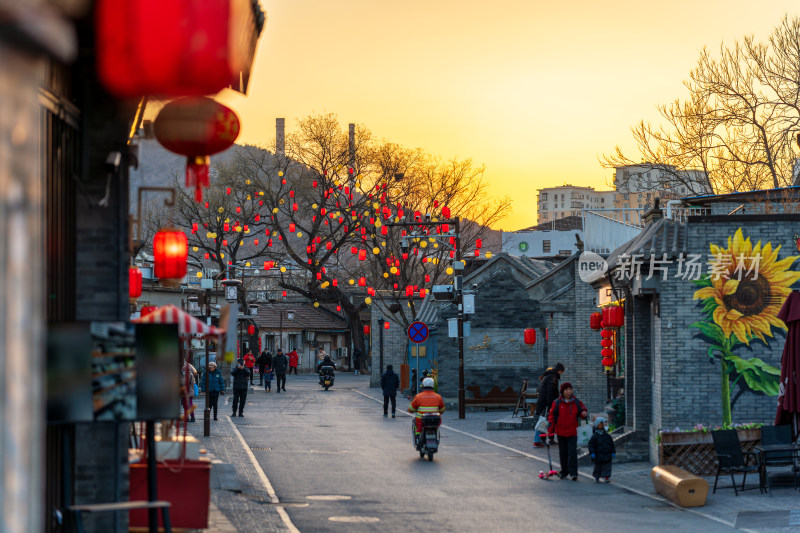 北京石景山模式口历史文化街区京西古道年味