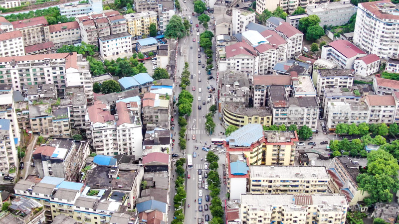 航拍乡村农村集中居住地