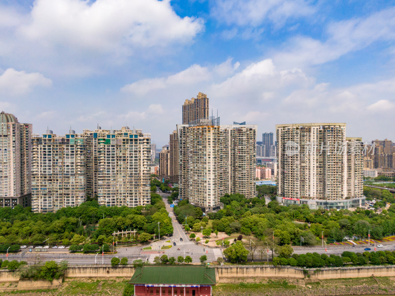 江西南昌城市风光地标建筑航拍